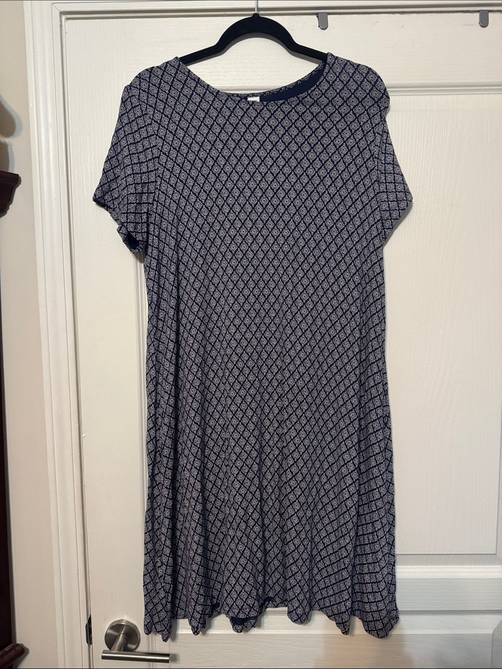 Old Navy Navy Geometric Midi Dress